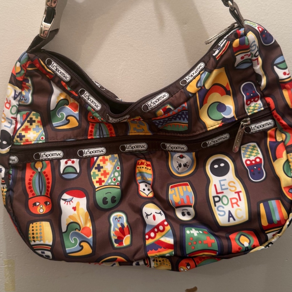 LeSportsac tote bag featuring an adorable Russian doll (Matryoshka) design